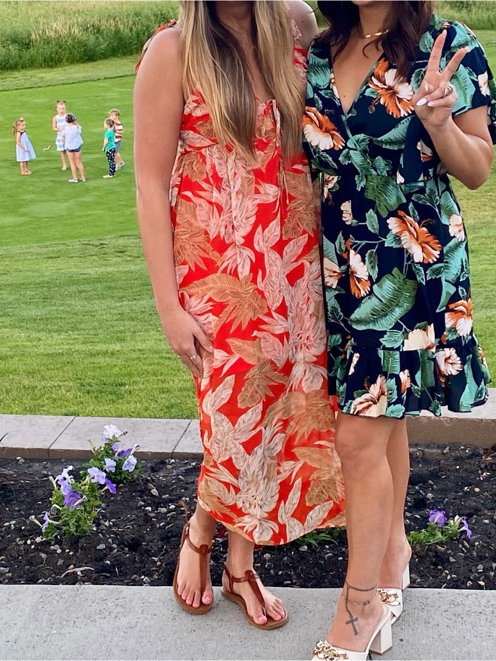 Belize summer red maxi dress